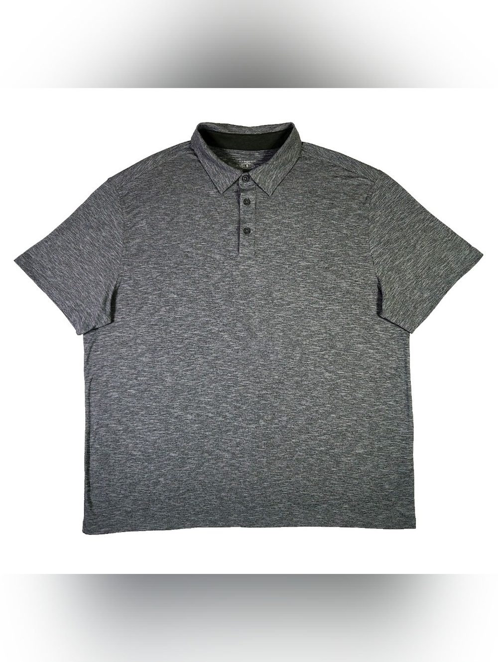 G.H. Bass & Co. Mens XXL Polo Shirt Gray Heather Performance Stretch Summer Golf